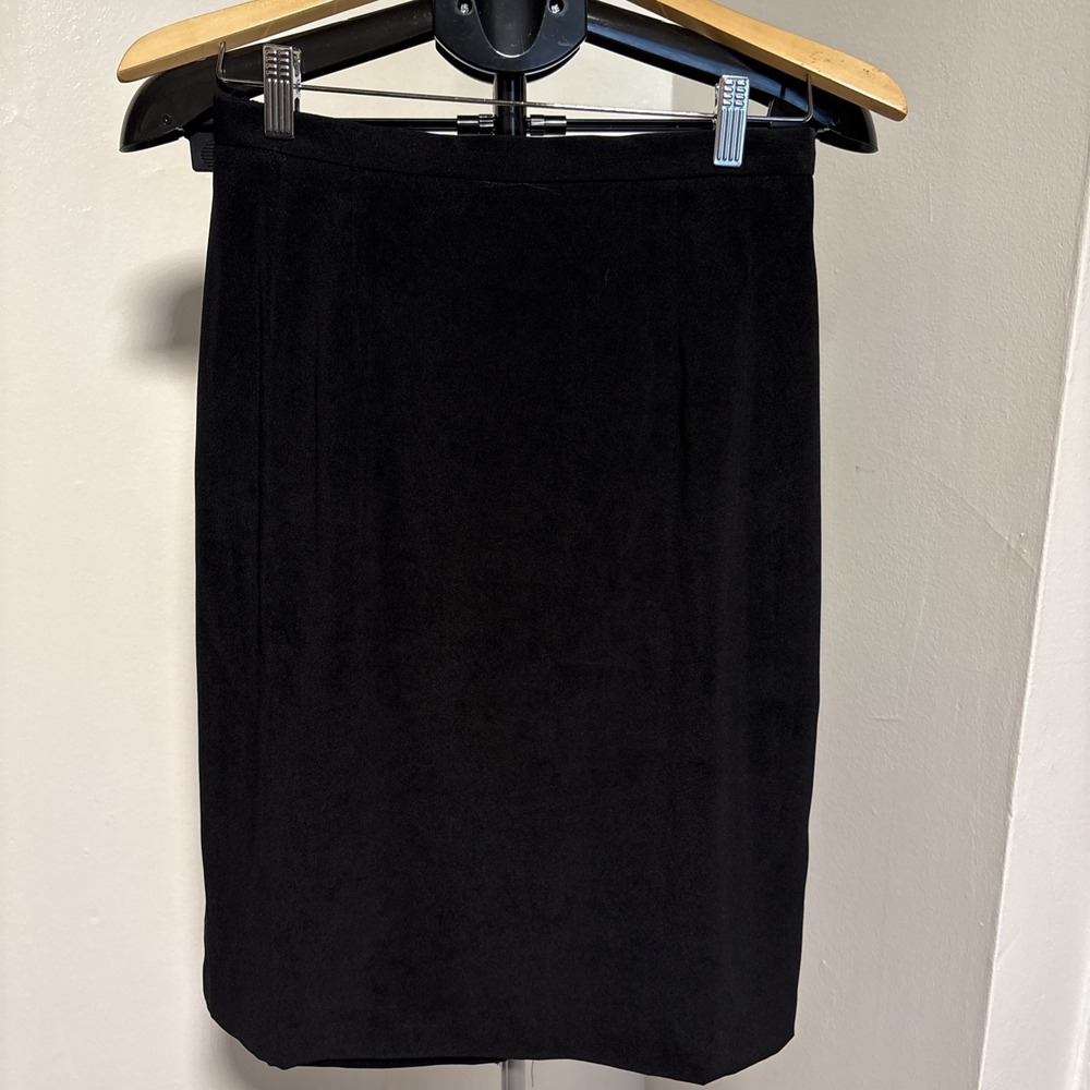 Leslie Fay Black MIDI Skirt Size 8P